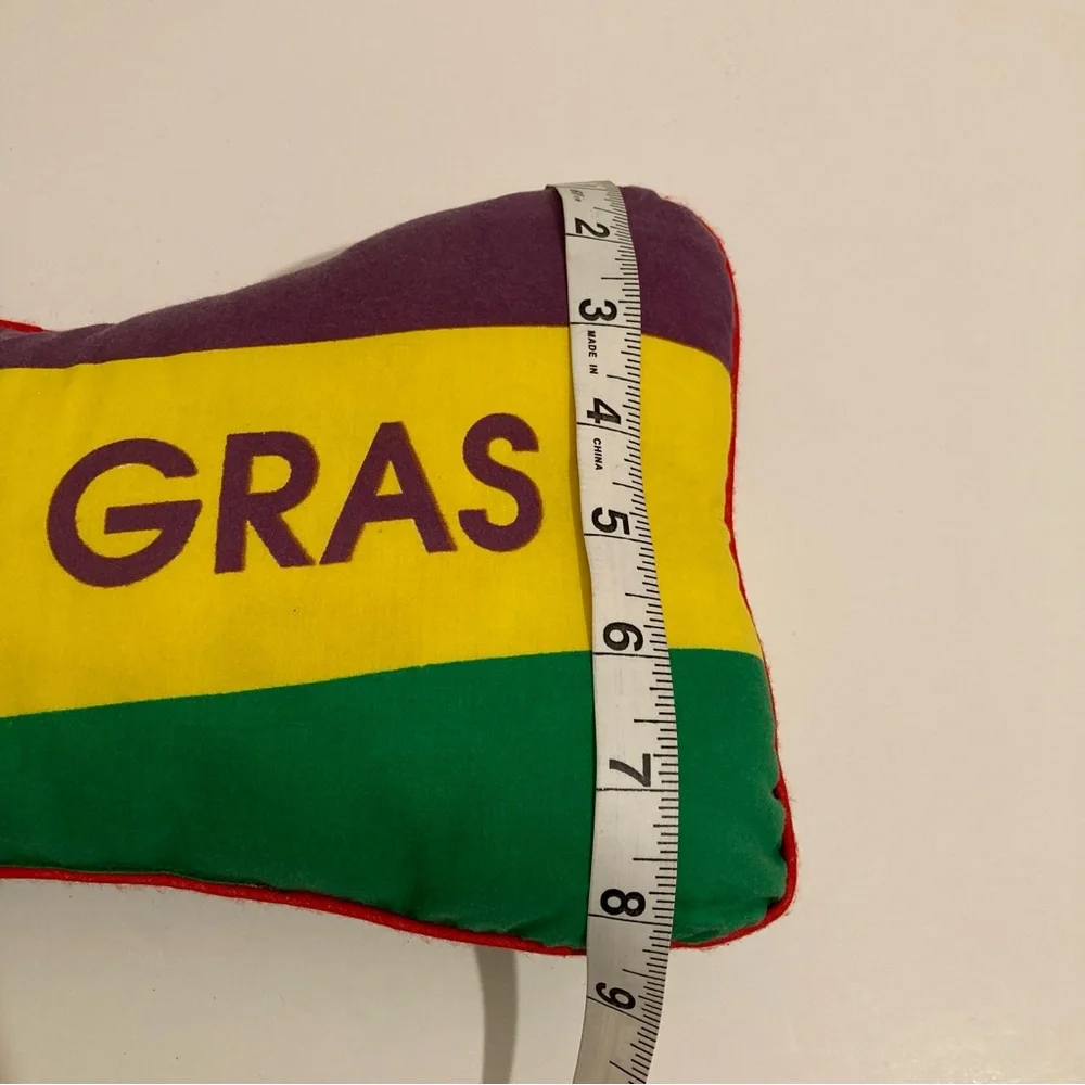RARE Mardi Gras Pillow New Orleans Limited Edition Purple Green Gold Home Decor